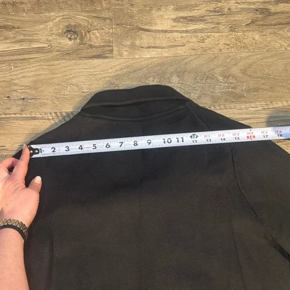 Quince 100% Cotton Black Open Front Knit Quarter Sleeve Cardigan - Size M - Picture 12 of 12